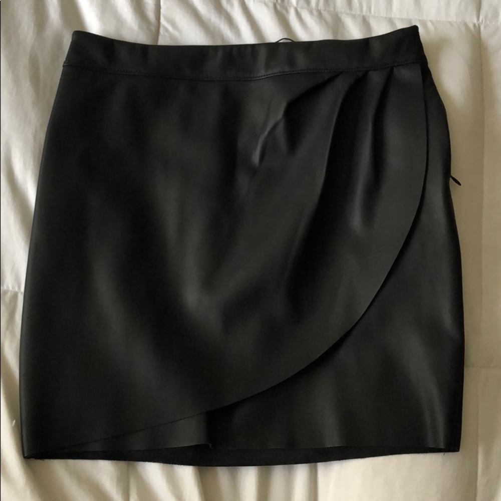 Faux leather skirt